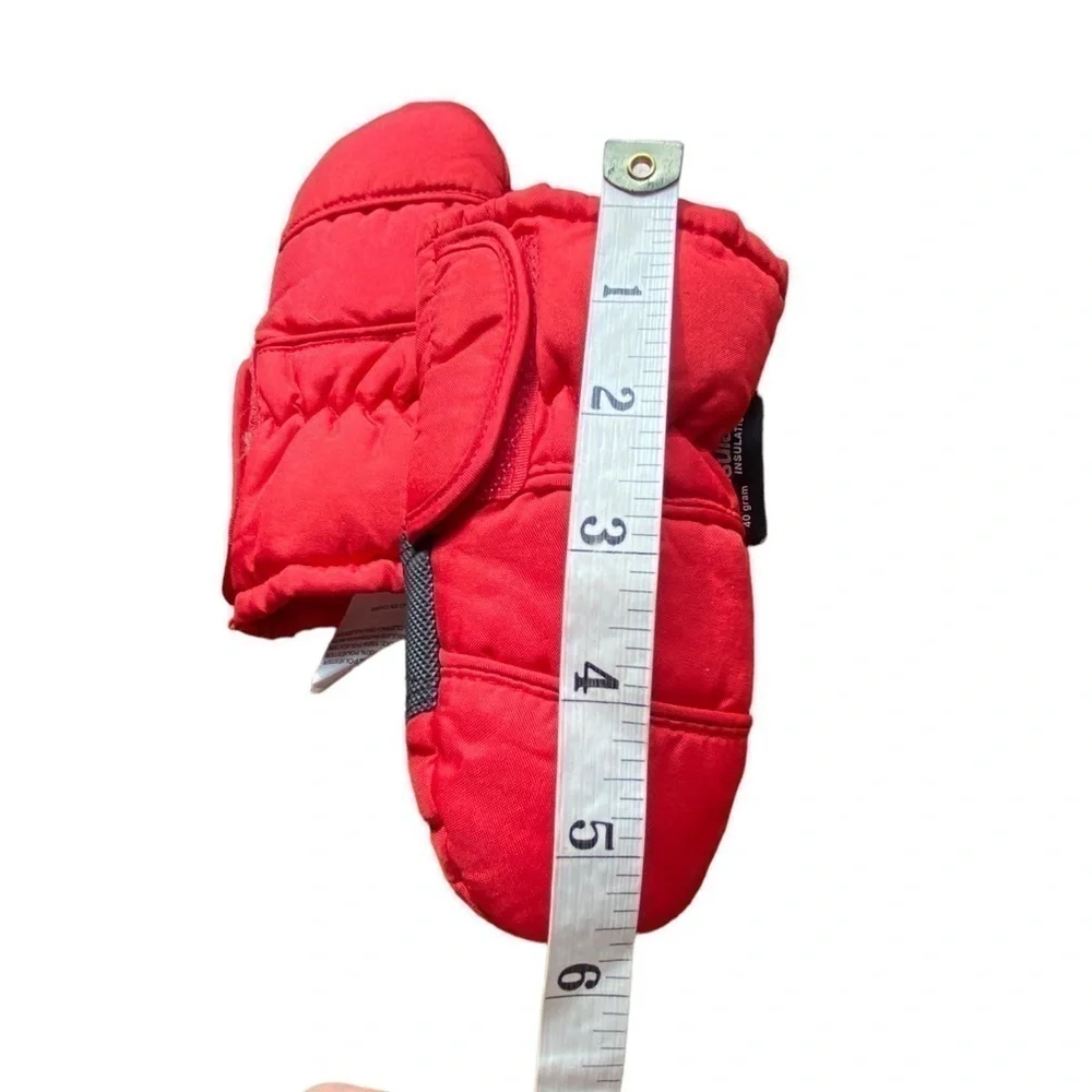 Primaloft Infant Red Snow Mittens Size 0-1